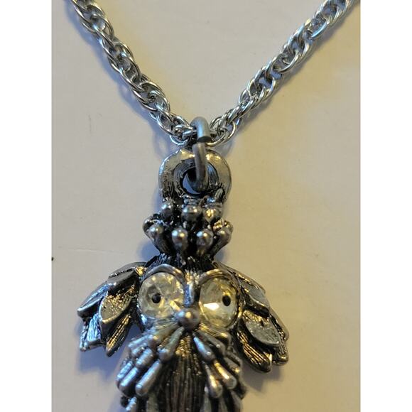 Dag Brand Schnauzer Charm Rhinestone Eyes Pendant w/Chain Jewelry Necklace - Picture 3 of 8